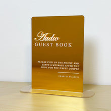 Load image into Gallery viewer, Audio Guest Book Tabletop Sign
