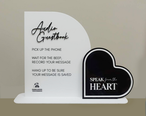 Audio Guest Book + Heart Sign
