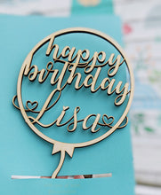 Load image into Gallery viewer, Custom Birthday Balloon Cake Topper
