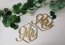 Load image into Gallery viewer, Mr &amp; Mrs Chair Signs
