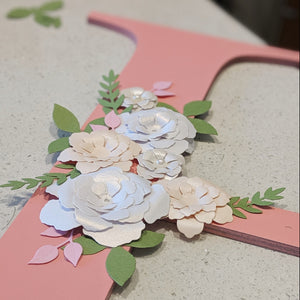 Letter with Paper Flowers