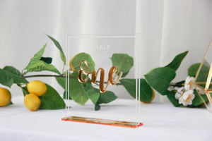 Clear Acrylic Table Numbers