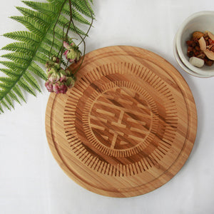 Double Happiness Bamboo Tray